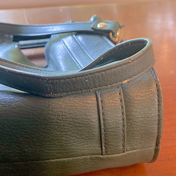 Anthropologie faux leather green terrace mini knot crossbody bag preppy boho - Picture 10 of 11